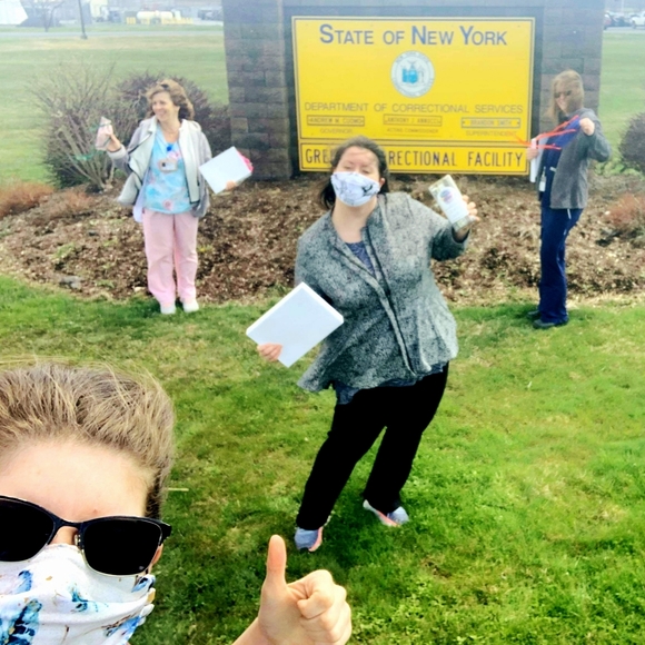 Cute Face Mask Black & White Pebble Polka Dots - Picture 7 of 7